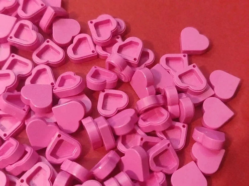 Lot 100 cœurs roses lego - cœurs,