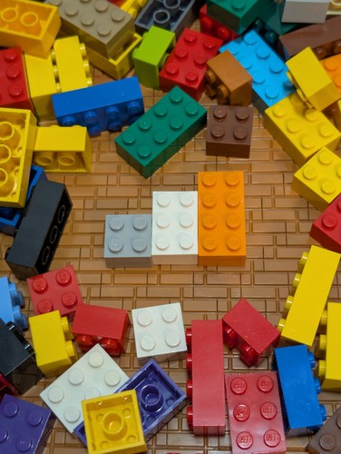 Lego 200pz mix 2x2 2x3 - mix,